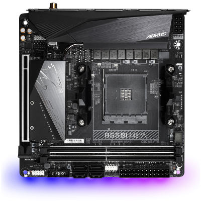 Gigabyte | B550I AORUS PRO AX 1.0 | Processor family AMD | Processor socket AM4 | DDR4 DIMM | Memory slots 2 | Chipset AMD B | Mini ITX