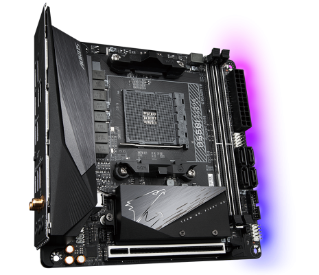 Gigabyte | B550I AORUS PRO AX 1.0 | Processor family AMD | Processor socket AM4 | DDR4 DIMM | Memory slots 2 | Chipset AMD B | Mini ITX