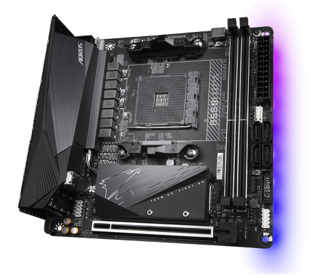 Gigabyte | B550I AORUS PRO AX 1.0 | Processor family AMD | Processor socket AM4 | DDR4 DIMM | Memory slots 2 | Chipset AMD B | Mini ITX