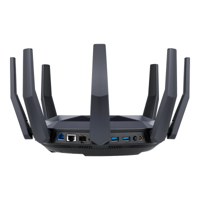 AX6000 Dual Band Router | RT-AX89X | 802.11ax | 4804+1300 Mbit / s | 10 / 100 / 1000 Mbit / s | Ethernet LAN (RJ-45) ports 8 | Mesh Support Yes | MU-MiMO Yes | Antenna type 8xExternal | 2xUSB 3.1 Gen 1