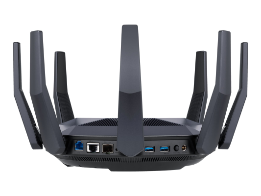 AX6000 Dual Band Router | RT-AX89X | 802.11ax | 4804+1300 Mbit / s | 10 / 100 / 1000 Mbit / s | Ethernet LAN (RJ-45) ports 8 | Mesh Support Yes | MU-MiMO Yes | Antenna type 8xExternal | 2xUSB 3.1 Gen 1