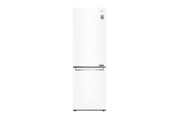 LG | Refrigerator | GBB61SWJMN | Energy efficiency class E | Free standing | Combi | Height 186 cm | No Frost system | Fridge net capacity 234 L | Freezer net capacity 107 L | Display | 36 dB | White