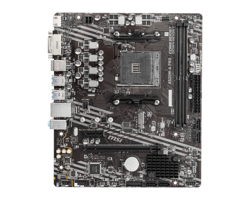 MSI | A520M-A PRO | Processor family AMD | Processor socket AM4 | DDR4 | Memory slots 2 | Chipset AMD A | Micro ATX