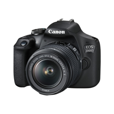 Canon | EOS 2000D 18-55 IS + LP-E10 EU26 | SLR camera | Megapixel 24.1 MP | Optical zoom 3 x | Image stabilizer | ISO sensitivity (max) 12800 | Display diagonal 3.0 " | Wi-Fi | Automatic, manual | Frame rate 30 fps | CMOS | Black
