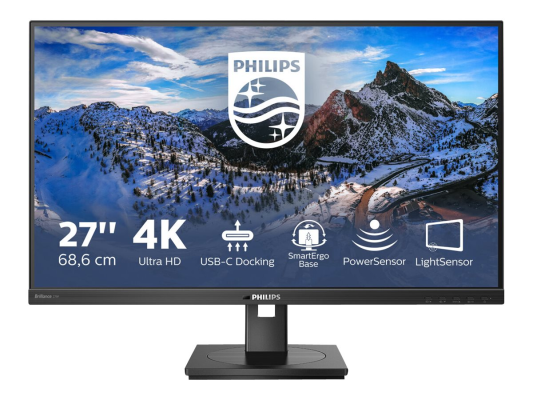 Philips | LCD monitor | 279P1 / 00 | 27 " | IPS | 4K UHD | 16:9 | 4 ms | 3840 x 2160 pixels | 350 cd / m² | Audio out | HDMI ports quantity 2 | Black