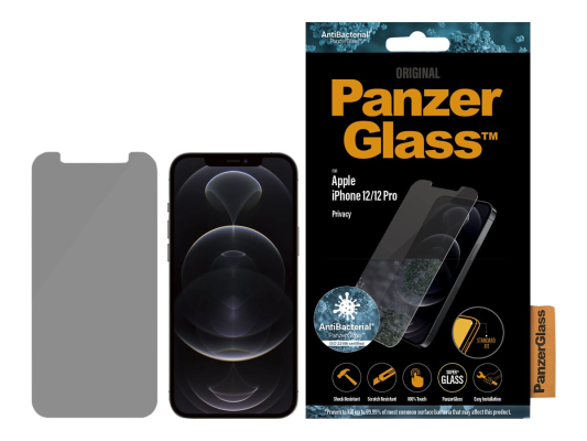 PanzerGlass | Apple | For iPhone 12 / 12 Pro | Tempered Glass | Transparent | Privacy glass