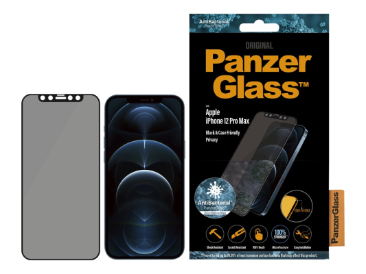 PanzerGlass | Apple | iPhone 12 Pro Max | Glass | Black | Privacy glass