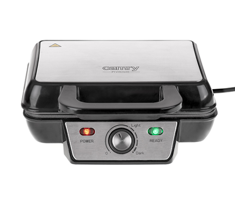 Camry | Waffle Maker | CR 3046 | 1600 W | Number of pastry 2 | Belgium | Black / Stainless Steel