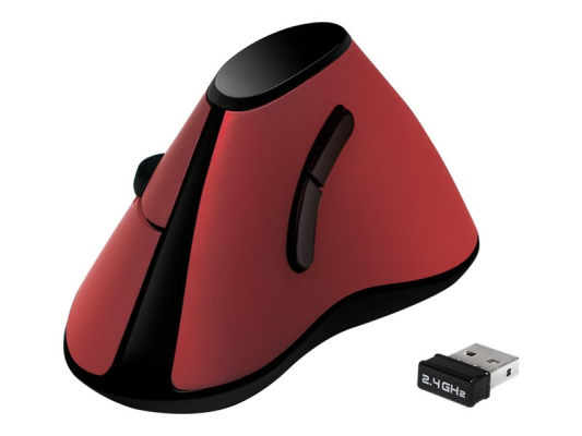 Logilink | Ergonomic Vertical Mouse | ID0159 | Optical | Wireless | Red