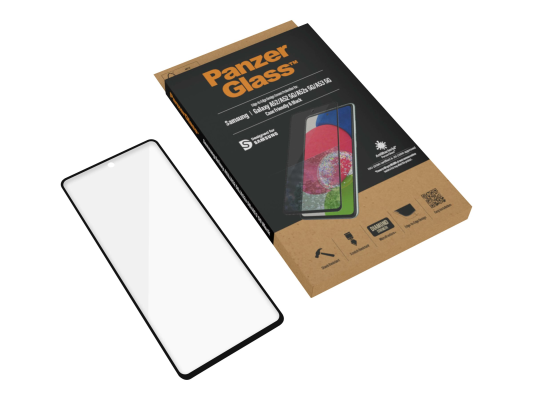 PanzerGlass | Samsung | Galaxy A52 | Black / Transparent | Antifingerprint screen protector