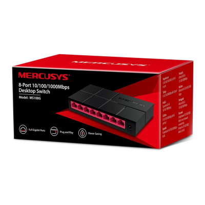 Mercusys | Switch | MS108G | Unmanaged | Desktop | Power supply type External