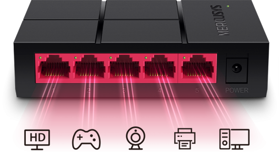 Mercusys | Switch | MS105G | Unmanaged | Desktop | Power supply type External