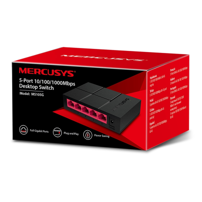 Mercusys | Switch | MS105G | Unmanaged | Desktop | Power supply type External
