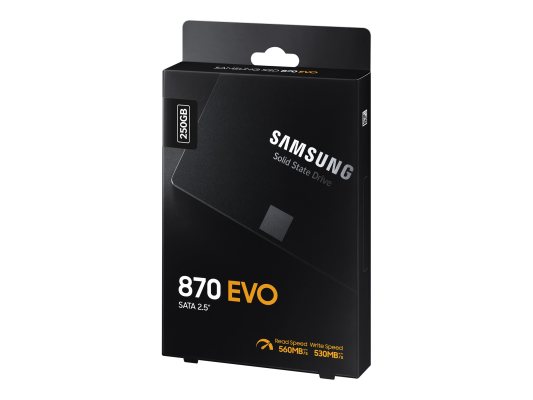 Samsung | SSD | 870 EVO | 250 GB | SSD form factor 2.5" | Solid-state drive interface SATA III | Read speed 560 MB / s | Write speed 530 MB / s