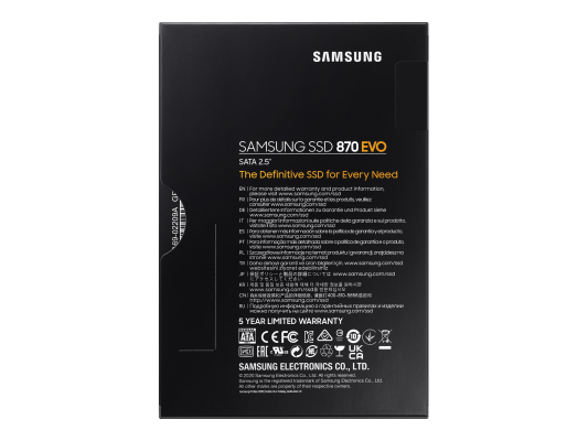 Samsung | SSD | 870 EVO | 250 GB | SSD form factor 2.5" | Solid-state drive interface SATA III | Read speed 560 MB / s | Write speed 530 MB / s