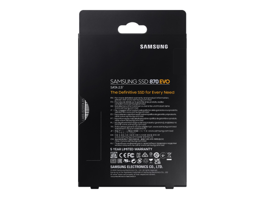 Samsung | SSD | 870 EVO | 500 GB | SSD form factor 2.5" | Solid-state drive interface SATA III | Read speed 560 MB / s | Write speed 530 MB / s