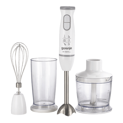 Gorenje | Blender | HBC564QW | Hand Blender | 560 W | Number of speeds Variable | Chopper | White