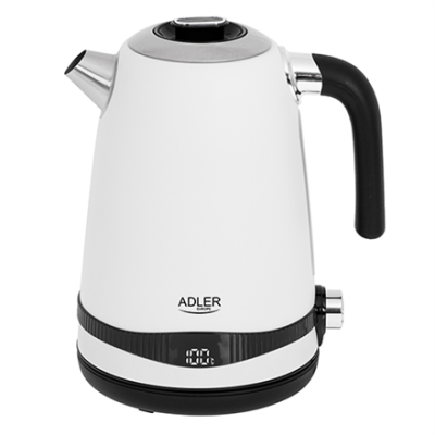 Adler | Kettle | AD 1295w | Electric | 2200 W | 1.7 L | Stainless steel | 360° rotational base | White
