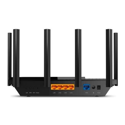 Archer AX73 | 802.11ax | 4804+574 Mbit / s | 10 / 100 / 1000 Mbit / s | Ethernet LAN (RJ-45) ports 4 | Mesh Support No | MU-MiMO Yes | No mobile broadband | Antenna type 6xExternal | 1× USB 3.0