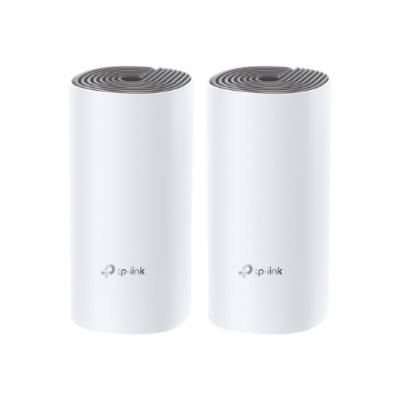 C1200 Whole Home Mesh Wi-Fi System | Deco E4 (2-pack) | 802.11ac | 867+300 Mbit / s | 10 / 100 Mbit / s | Ethernet LAN (RJ-45) ports 2 | Mesh Support Yes | MU-MiMO Yes | No mobile broadband | Antenna type 2xInternal