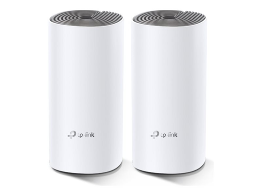 C1200 Whole Home Mesh Wi-Fi System | Deco E4 (2-pack) | 802.11ac | 867+300 Mbit / s | 10 / 100 Mbit / s | Ethernet LAN (RJ-45) ports 2 | Mesh Support Yes | MU-MiMO Yes | No mobile broadband | Antenna type 2xInternal