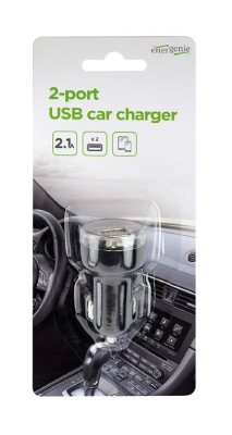 EnerGenie | 2-port USB car charger | EG-U2C2A-CAR-02