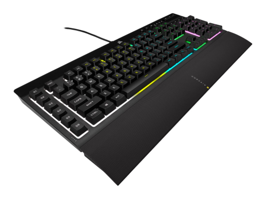 Corsair | Rubber Dome | Gaming Keyboard | K55 RGB PRO | Gaming keyboard | Wired | RGB LED light | US | Black