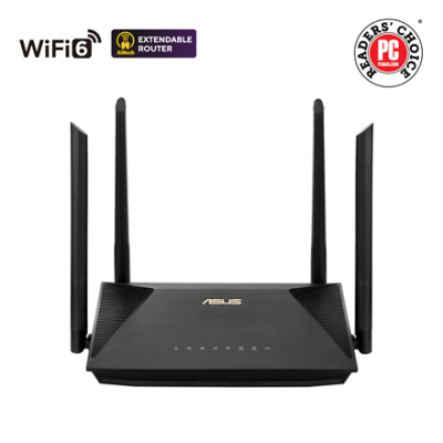 Wireless AX1800 Dual Band Gigabit Router | RT-AX53U | 1201+600 Mbit / s | Ethernet LAN (RJ-45) ports 4 | Mesh Support No | MU-MiMO Yes | No mobile broadband | Antenna type External antenna x 4 | 36 month(s)