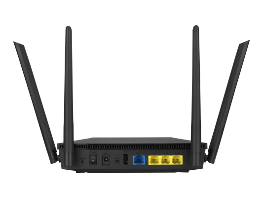 Wireless AX1800 Dual Band Gigabit Router | RT-AX53U | 1201+600 Mbit / s | Ethernet LAN (RJ-45) ports 4 | Mesh Support No | MU-MiMO Yes | No mobile broadband | Antenna type External antenna x 4 | 36 month(s)