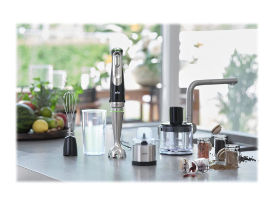 Braun | Hand Blender | MQ9138XI MultiQuick 9 | Hand Blender | 1200 W | Number of speeds 3 | Chopper | Ice crushing | Black / Stainless Steel