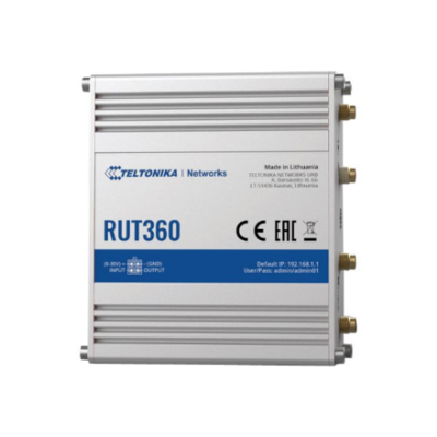Industrial Cellular Router | RUT360 LTE CAT6 | 1 x LAN ports, 10 / 100 Mbps, compliance with IEEE 802.3, IEEE 802.3u standards, supports auto MDI / MDIX crossover Mbit / s | Ethernet LAN (RJ-45) ports 2 x RJ45 ports, 10 / 100 Mbps | Mesh Support N
