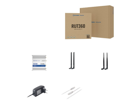 Industrial Cellular Router | RUT360 LTE CAT6 | 1 x LAN ports, 10 / 100 Mbps, compliance with IEEE 802.3, IEEE 802.3u standards, supports auto MDI / MDIX crossover Mbit / s | Ethernet LAN (RJ-45) ports 2 x RJ45 ports, 10 / 100 Mbps | Mesh Support N