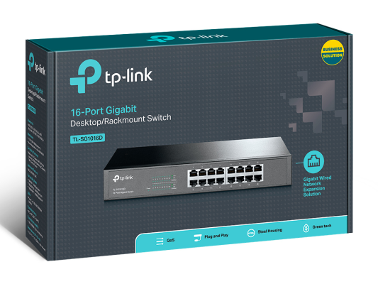 TP-LINK | 16-Port Gigabit Switch | TL-SG1016D | Unmanaged | Desktop / Rackmountable