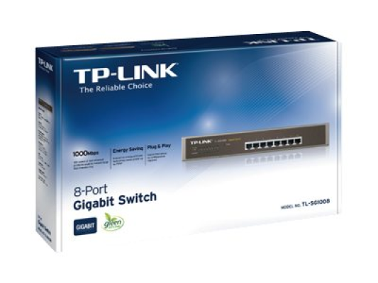 TP-LINK | 8-Port Gigabit Switch | TL-SG1008 | Unmanaged | Desktop / Rackmountable
