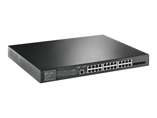 TP-LINK | 24-Port Gigabit and 4-Port 10GE SFP+ L2+ Managed Switch with 24-Port PoE+ | TL-SG3428XMP JetStream | Managed L2+ | Rackmountable