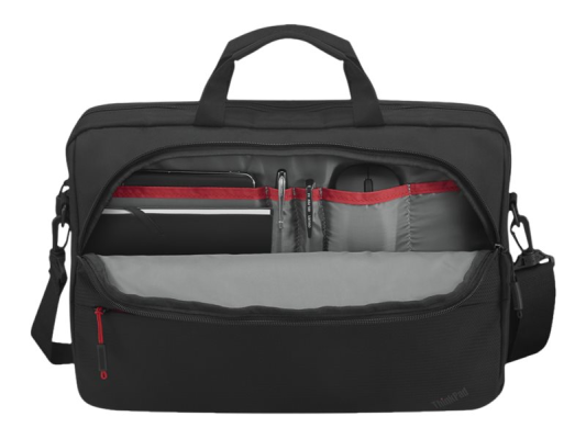 Lenovo | ThinkPad Essential 15.6" Topload (Sustainable & Eco-friendly, made with recycled PET: Total 7.5% Exterior: 24%) | Essential | Fits up to size 16 " | Topload | Black | Shoulder strap
