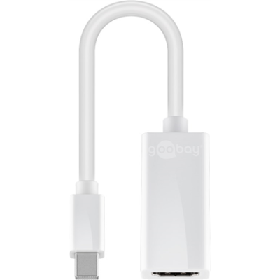 Goobay | Mini DisplayPort / HDMI adapter cable 1.1 | 51729 | White | Mini DisplayPort male | HDMI female (Type A)