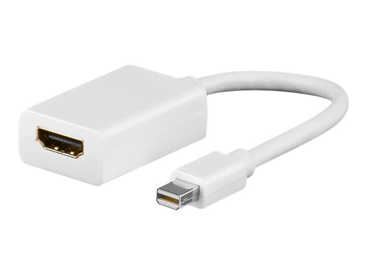 Goobay | Mini DisplayPort / HDMI adapter cable 1.1 | 51729 | White | Mini DisplayPort male | HDMI female (Type A)