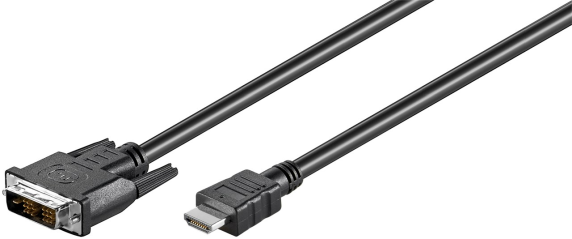 Goobay | DVI-D / HDMI cable, nickel plated | 50580 | DVI-D male Single-Link (18+1 pin) | HDMI male (type A) | 2 m