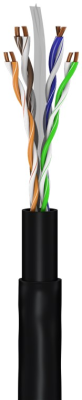 Goobay | CAT 6 Outdoor-patch cable, U / UTP | 94393 | Black RJ45 male (8P8C) | RJ45 male (8P8C)