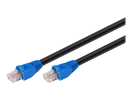 Goobay | CAT 6 Outdoor-patch cable, U / UTP | 94393 | Black RJ45 male (8P8C) | RJ45 male (8P8C)