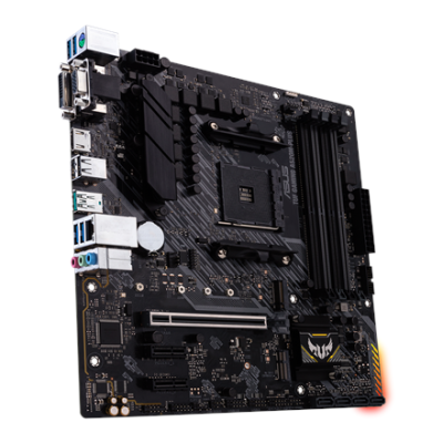 Asus | TUF GAMING A520M-PLUS | Processor family AMD | Processor socket AM4 | DDR4 | Memory slots 4 | Supported hard disk drive interfaces SATA, M.2 | Number of SATA connectors 4 | Chipset AMD A520 | Micro ATX