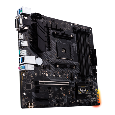 Asus | TUF GAMING A520M-PLUS | Processor family AMD | Processor socket AM4 | DDR4 | Memory slots 4 | Supported hard disk drive interfaces SATA, M.2 | Number of SATA connectors 4 | Chipset AMD A520 | Micro ATX