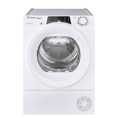 Candy | Dryer Machine | ROE H10A2TE-S | Energy efficiency class E | Front loading | 10 kg | Heat pump | Big Digit | Depth 58.5 cm | Wi-Fi | White