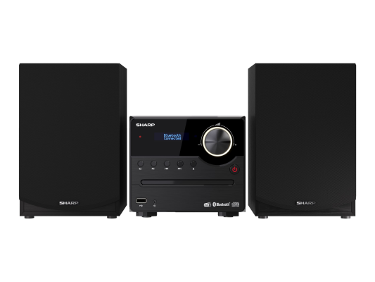 Sharp XL-B517D(BK) Hi-Fi Micro System, CD / FM / USB / Bluetooth v5.0, Aux-in, 45W, Black | Sharp | Hi-Fi Micro System | XL-B517D(BK) | Black | USB port | AUX in | Bluetooth | CD player | FM radio | Wireless connection