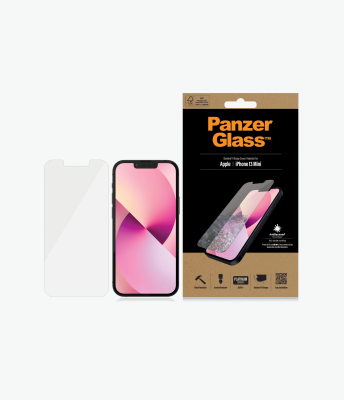 PanzerGlass | Clear Screen Protector | Apple | iPhone 13 Mini | Tempered glass | Antibacterial glass; Resistant to scratches and bacteria; Shock absorbing; Easy to install