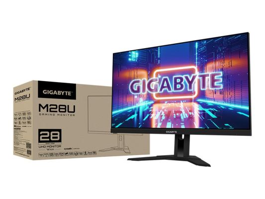 Gigabyte | Gaming Monitor | M28U-EK | 28 " | IPS | UHD | 144 Hz | 1 ms | 3840 x 2160 pixels | 300 cd / m² | 1 x Audio Out | HDMI ports quantity 2 | Black | Warranty 36 month(s)
