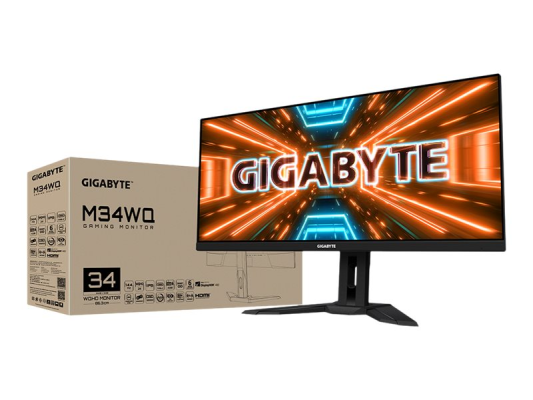 Gigabyte | Gaming Monitor | M34WQ-EK | 34 " | IPS | WQHD | 21:9 | 144 Hz | 1 ms | 3440 x 1440 | 400 cd / m² | HDMI ports quantity 2