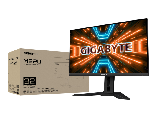 Gigabyte | Gaming Monitor | M32U-EK | 32 " | IPS | UHD | 144 Hz | 1 ms | 3840 x 2160 pixels | 350 cd / m² | 1 x Audio out | HDMI ports quantity 2 | Black | Warranty 36 month(s)