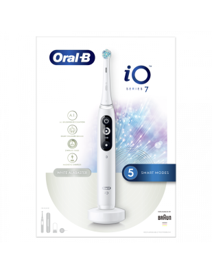 Oral-B | Electric toothbrush | iO Series 7N | Rechargeable | For adults | Number of brush heads included 1 | Number of teeth brushing modes 5 | White Alabaster